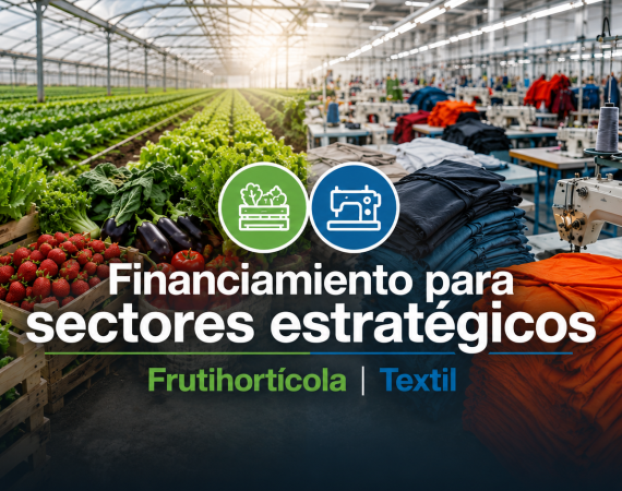 Continúan vigentes las líneas de financiamiento para los sectores textil y frutihortícola